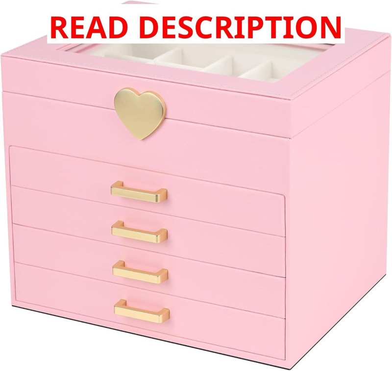 Kendal Jewelry Box, 5-Layer Organizer, Pink — auction lot at ATX Auctions in Paterson, NJ
