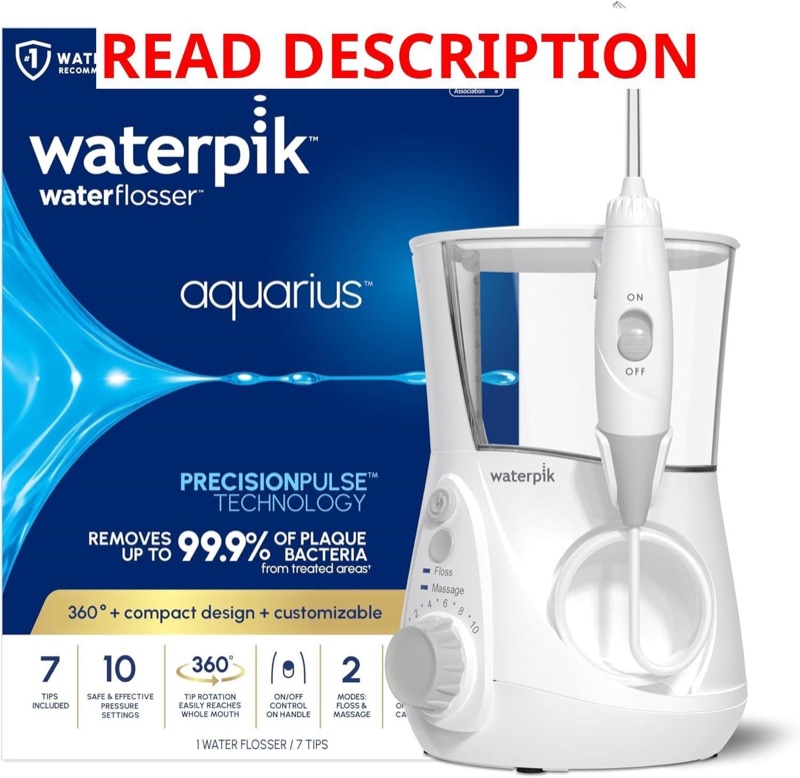 Waterpik Aquarius Flosser WP-660, 10 settings — auction lot at ATX Auctions in Paterson, NJ