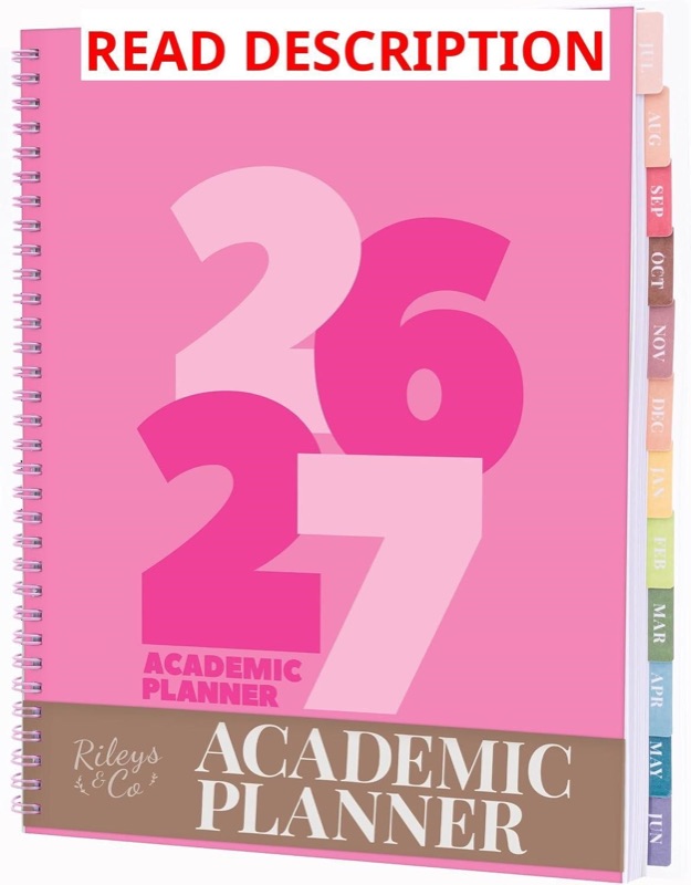 Riley's Academic Planner 2026-2027, Pink — auction lot at ATX Auctions in Paterson, NJ