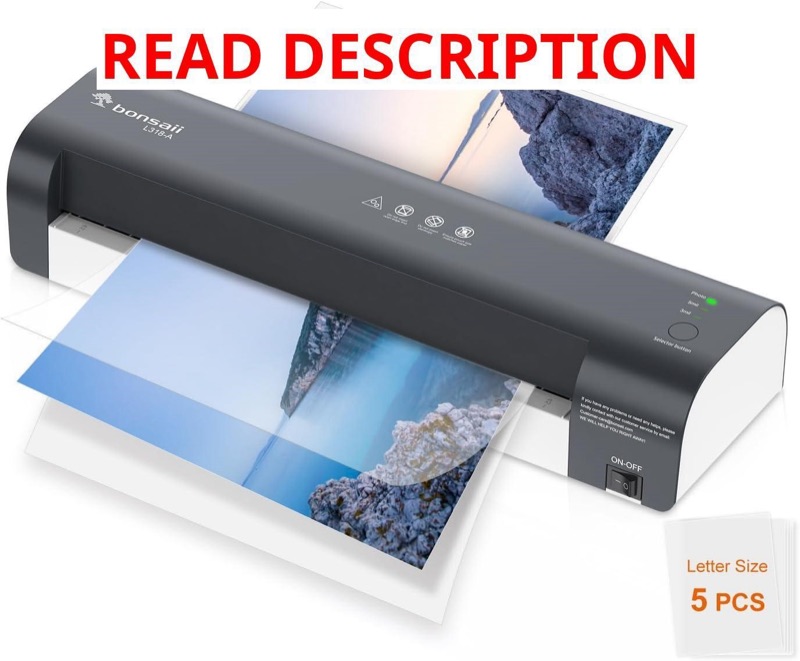 Bonsaii 13" Laminator Jam-Free, 3-Mode — auction lot at ATX Auctions in Paterson, NJ