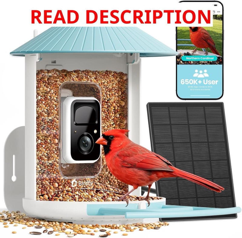 NETVUE Bird Feeder with 2K AI Camera, Solar — auction lot at ATX Auctions in Paterson, NJ