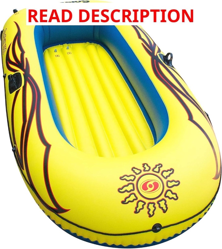 SOLSTICE 3-Person Inflatable Boat with Oars — auction lot at ATX Auctions in Paterson, NJ